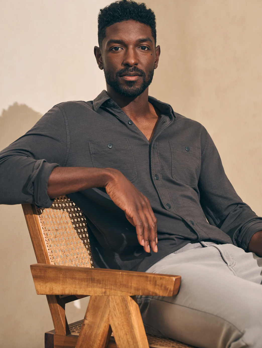 Knit Seasons Shirt-Washed Black