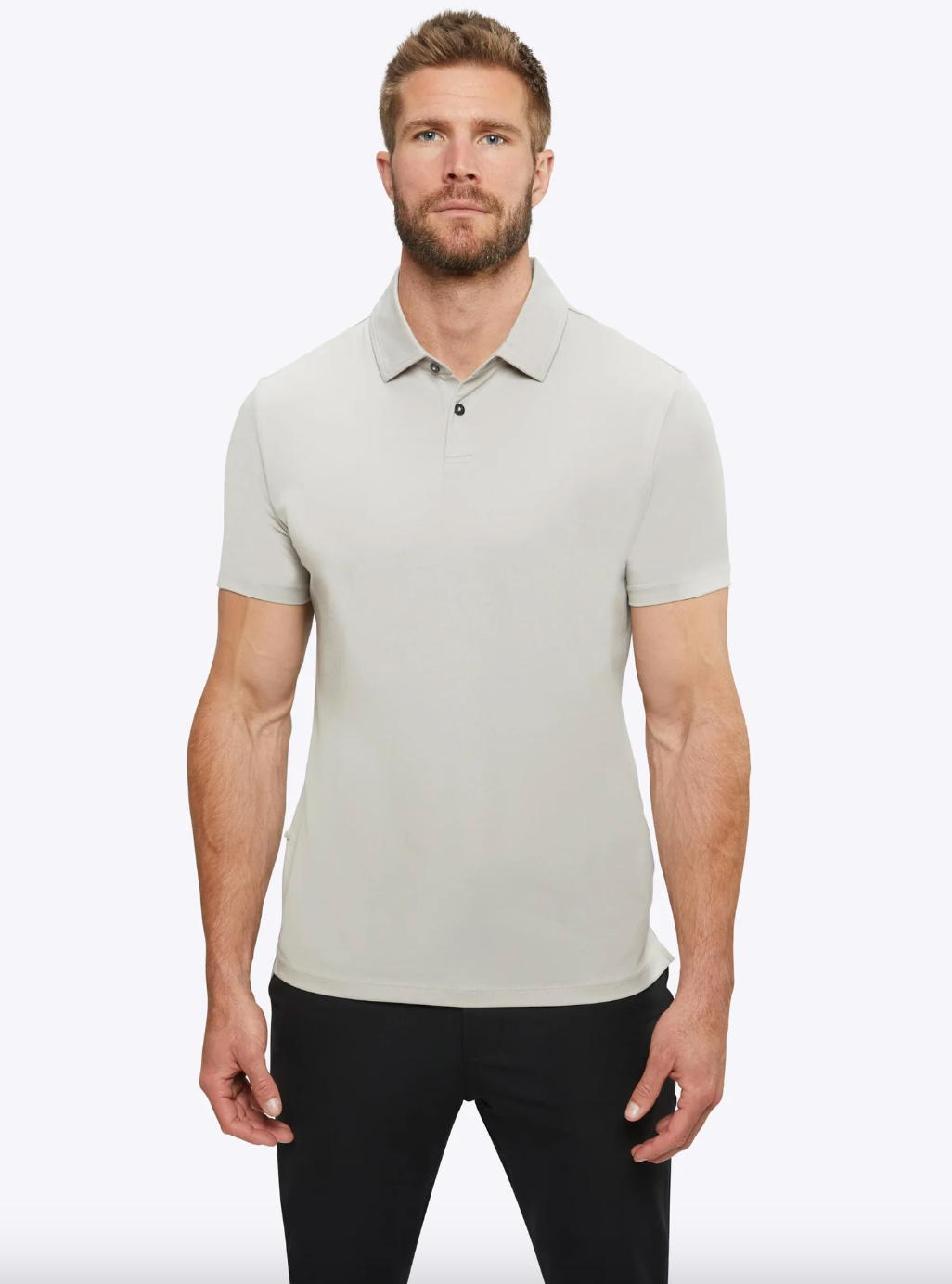 Polo Split Hem-Ash