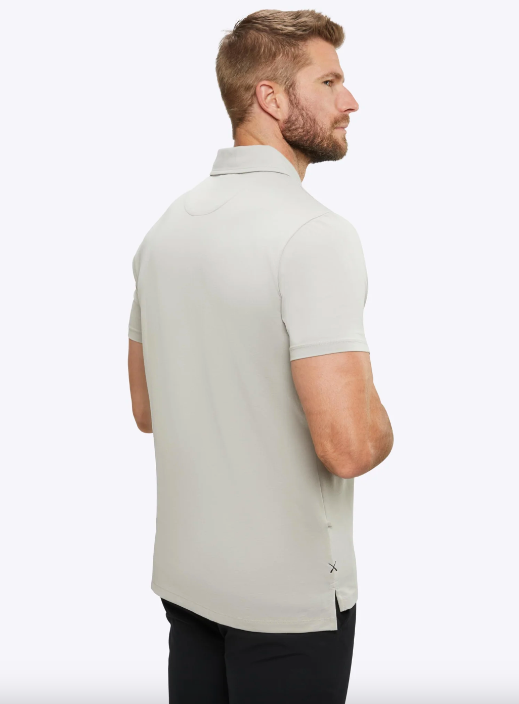 Polo Split Hem-Ash
