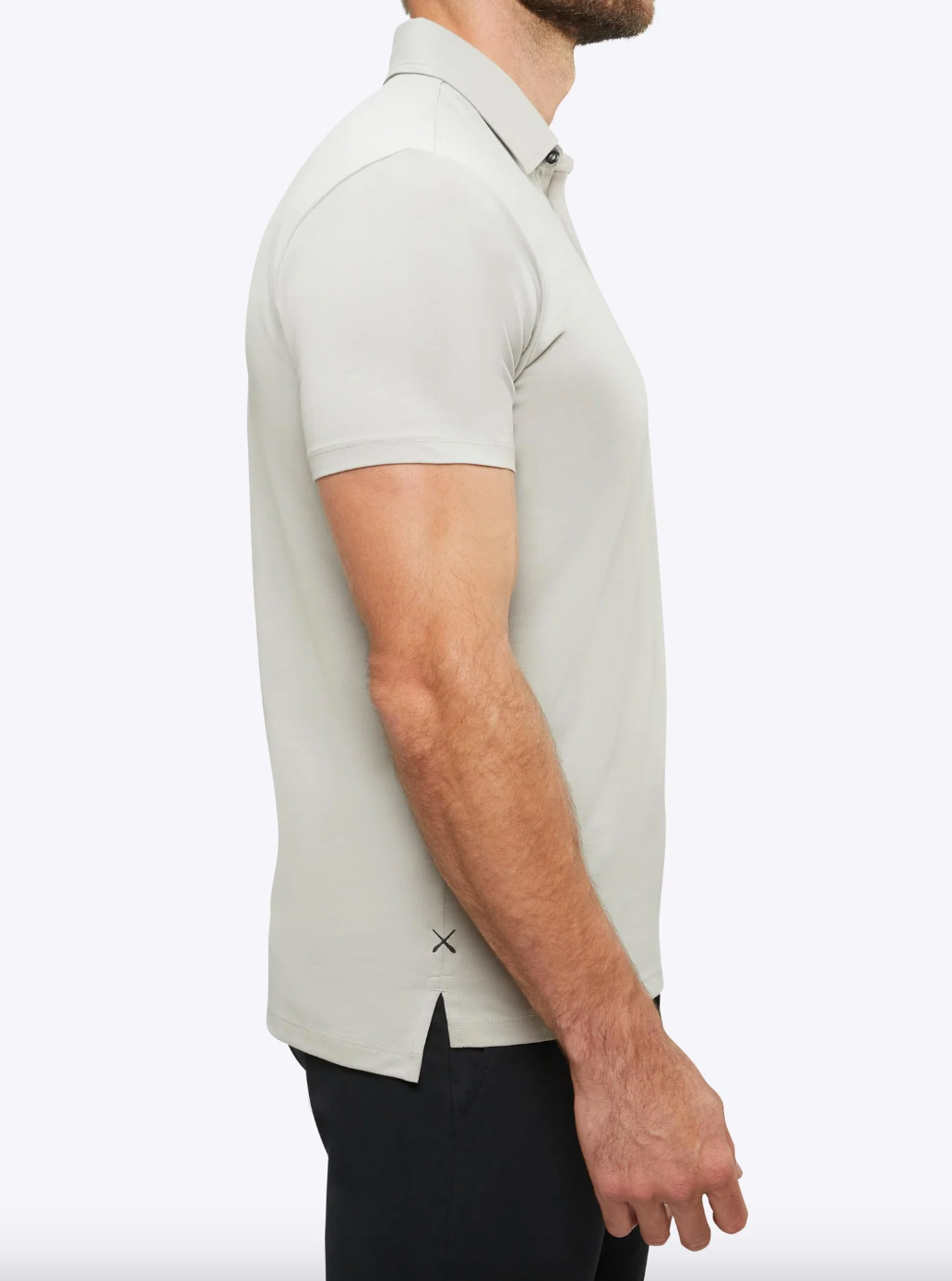 Polo Split Hem-Ash