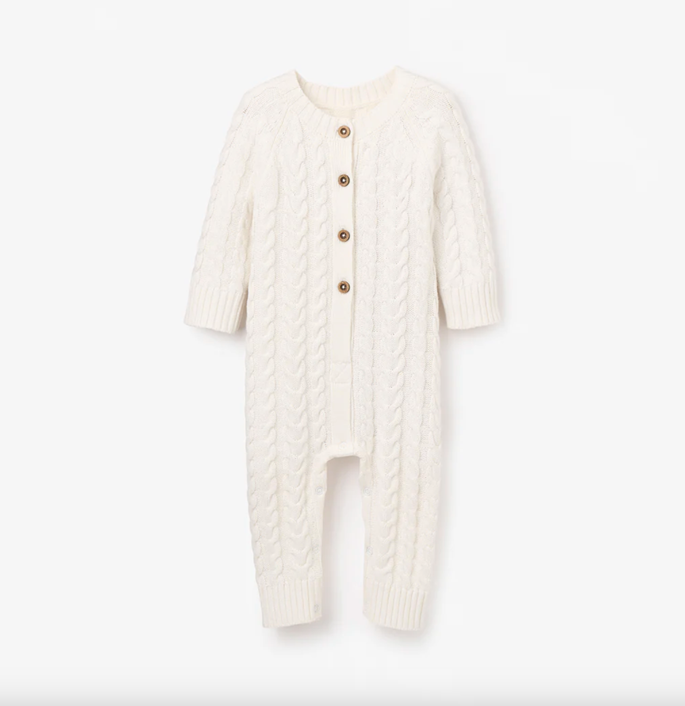 Horseshoe Knit Jumpsuit-White