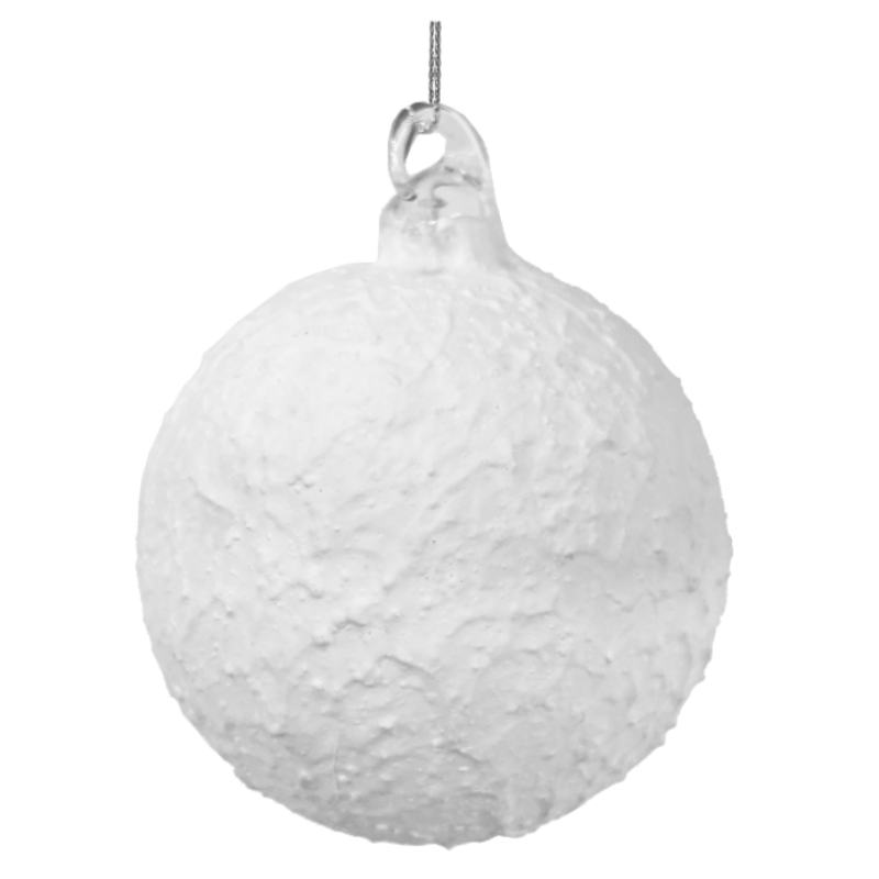 White Petina Ball Ornament (2 Sizes)