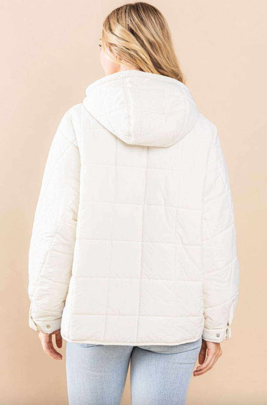 Quilted Pullover-Cream