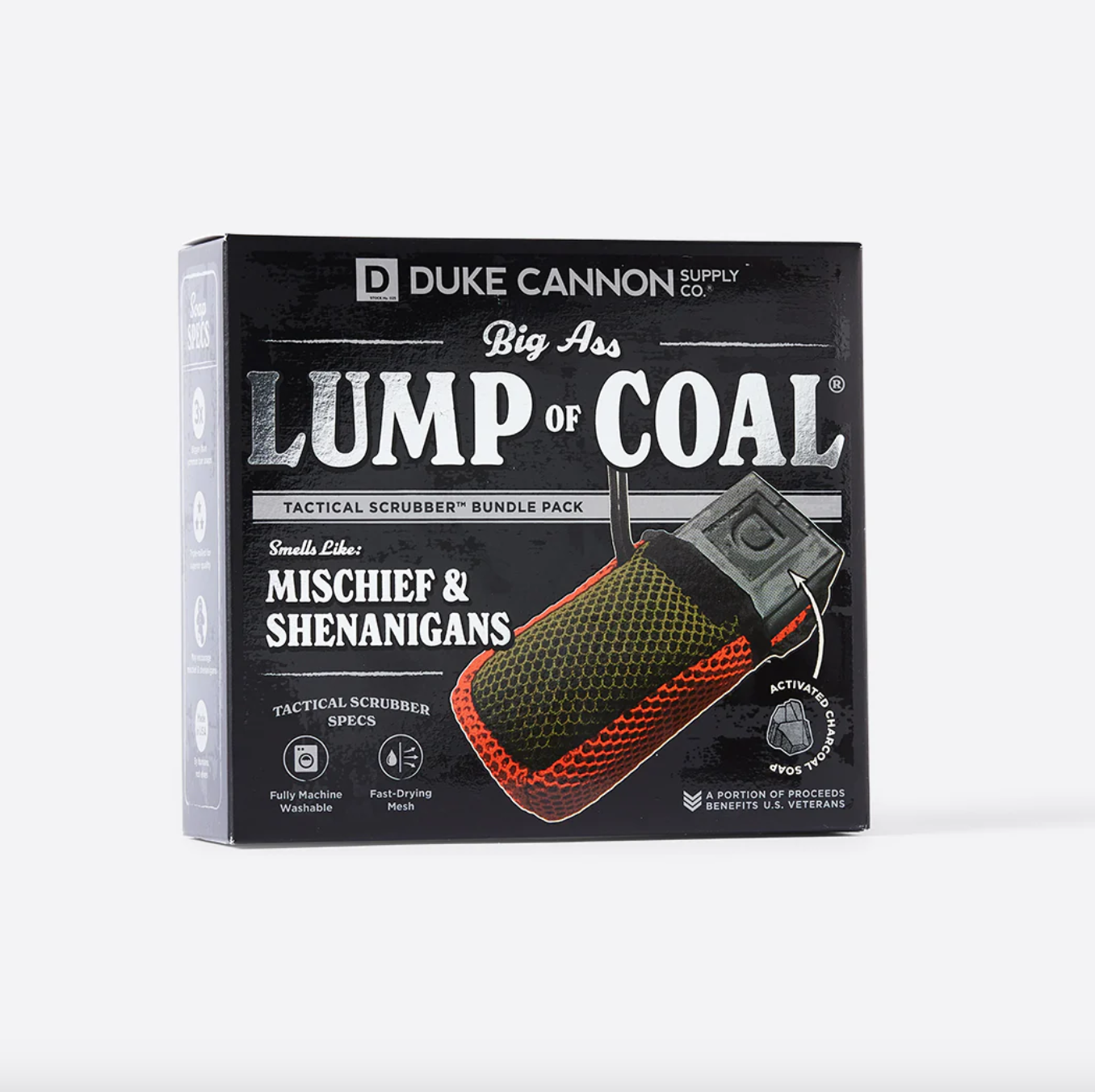 Lump of Coal Soap On A Rope+Scrubber