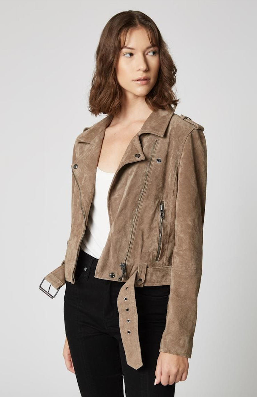 Taupe moto jacket discount