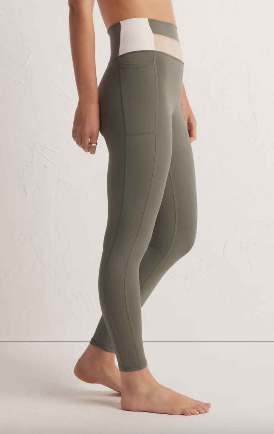 Side Barre Legging-Olive