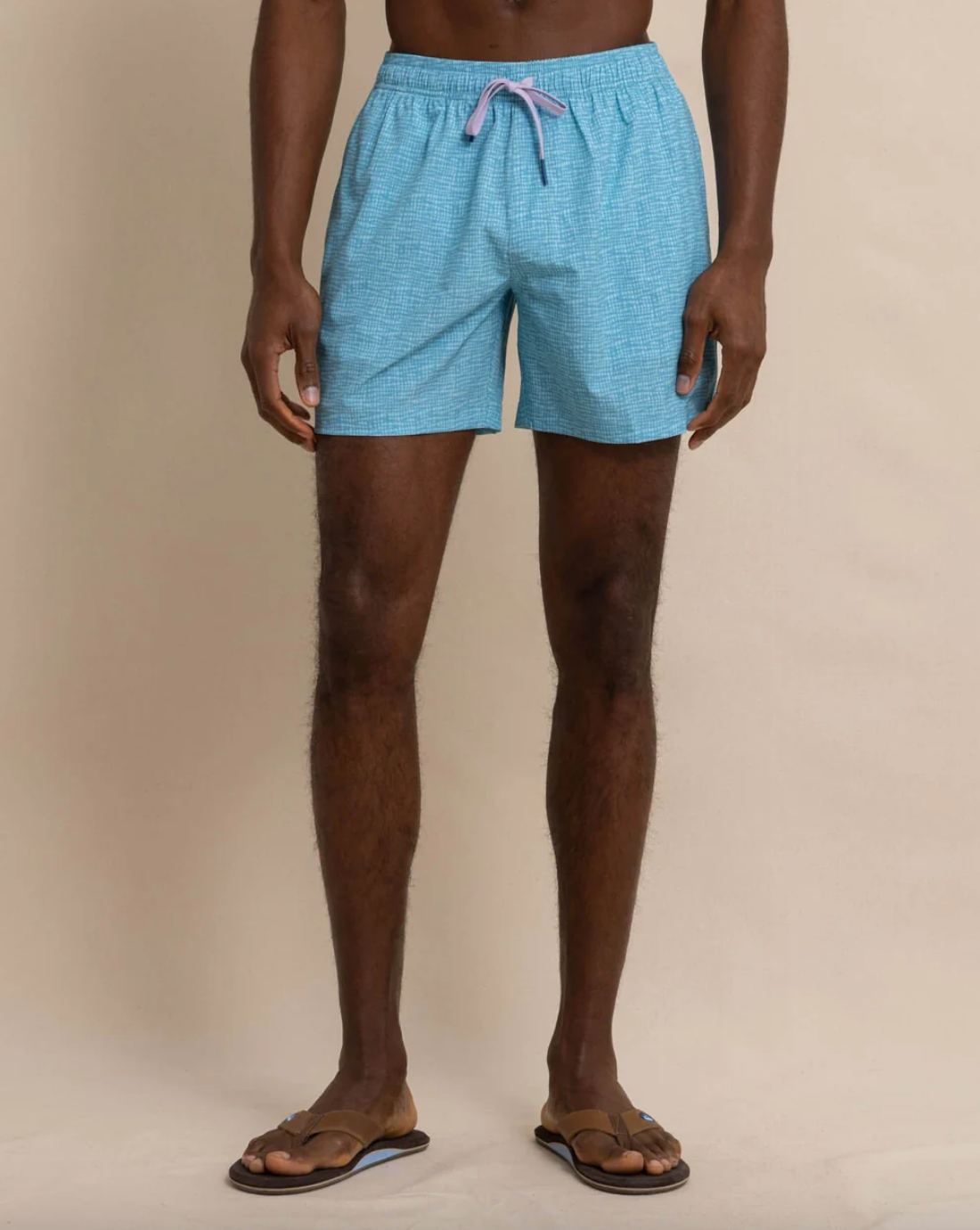 Check Swim Trunk-Blue