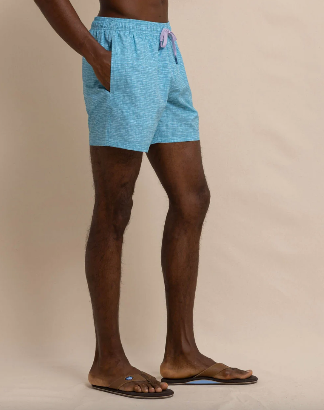 Check Swim Trunk-Blue-Final Sale