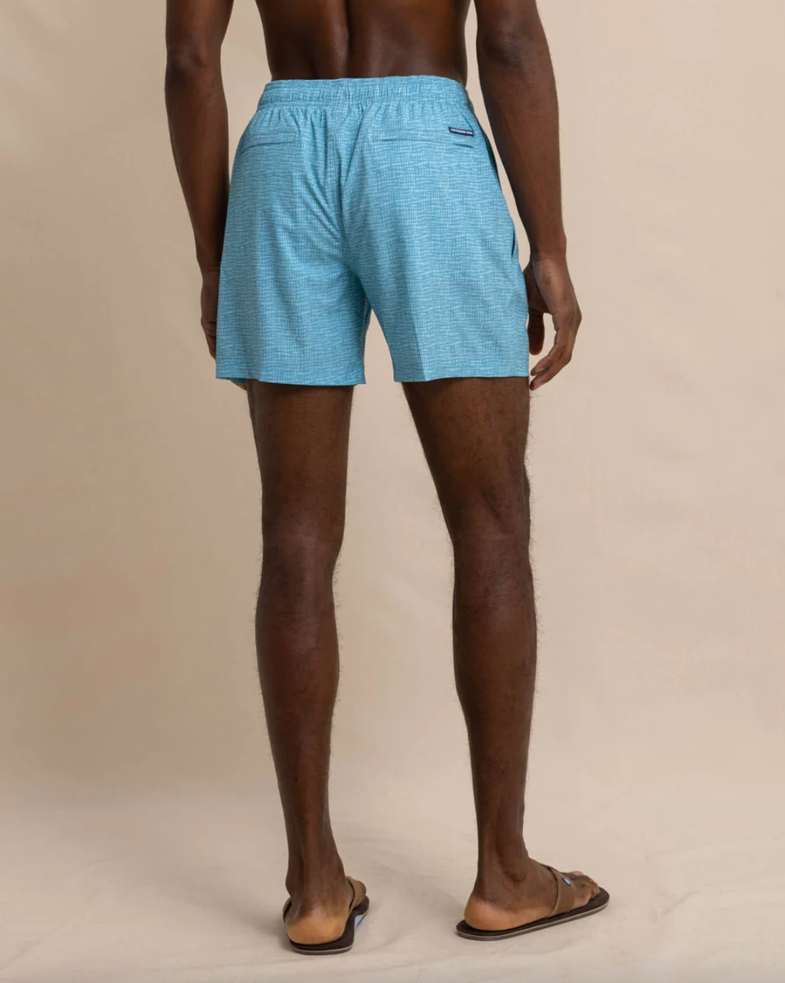 Check Swim Trunk-Blue