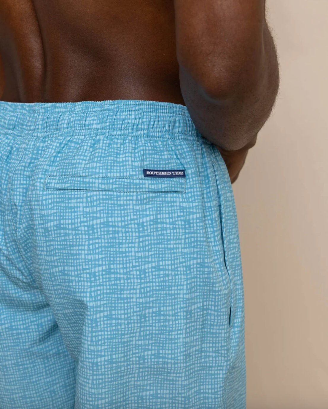Check Swim Trunk-Blue-Final Sale