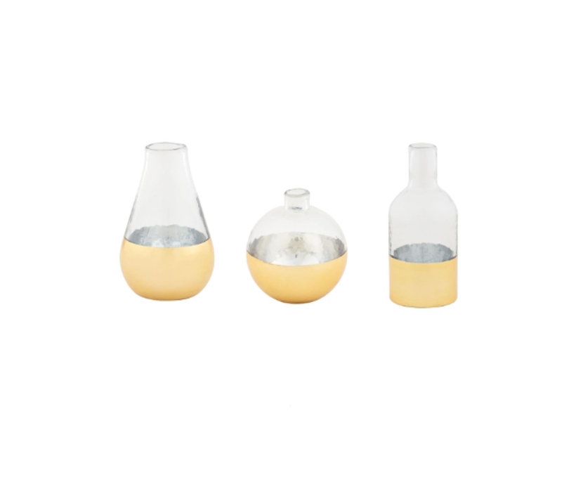 Gold and Glass Decorative Vase (3 sizes)