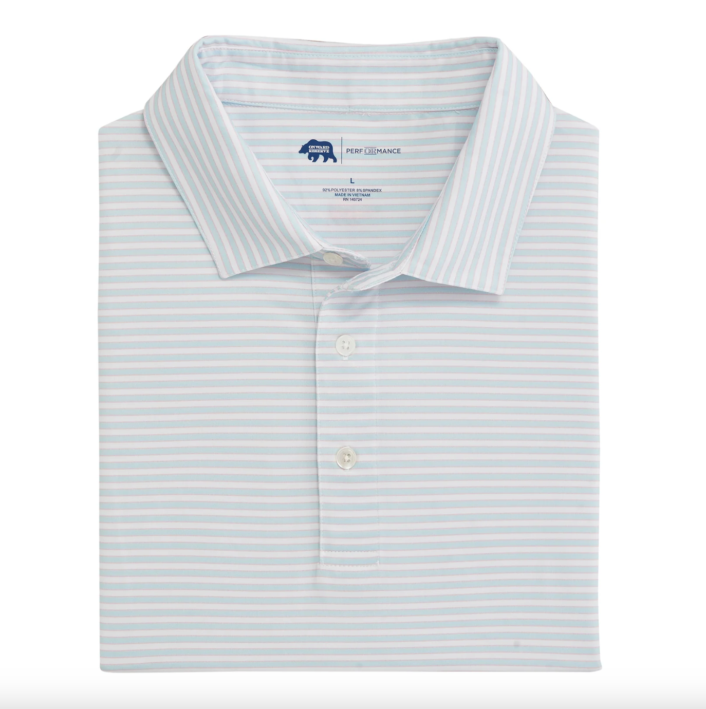 Mulligan Stripe Polo-Blue