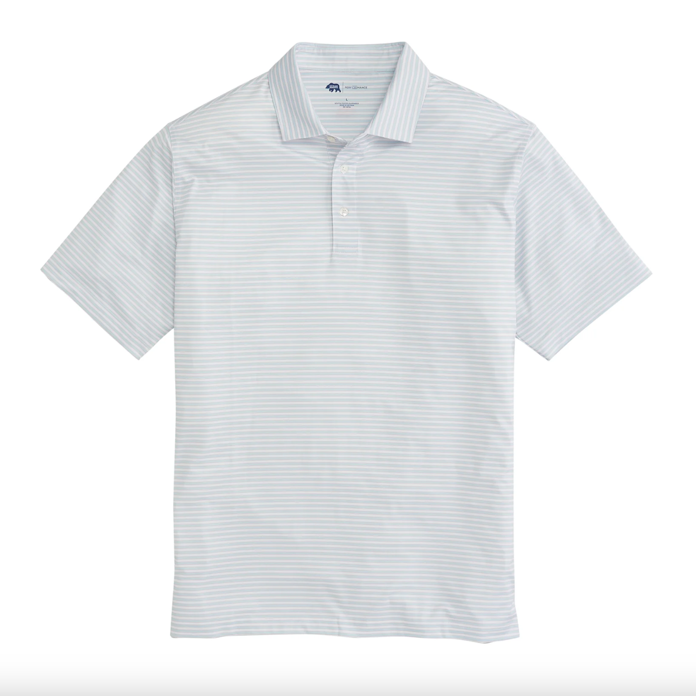 Mulligan Stripe Polo-Blue