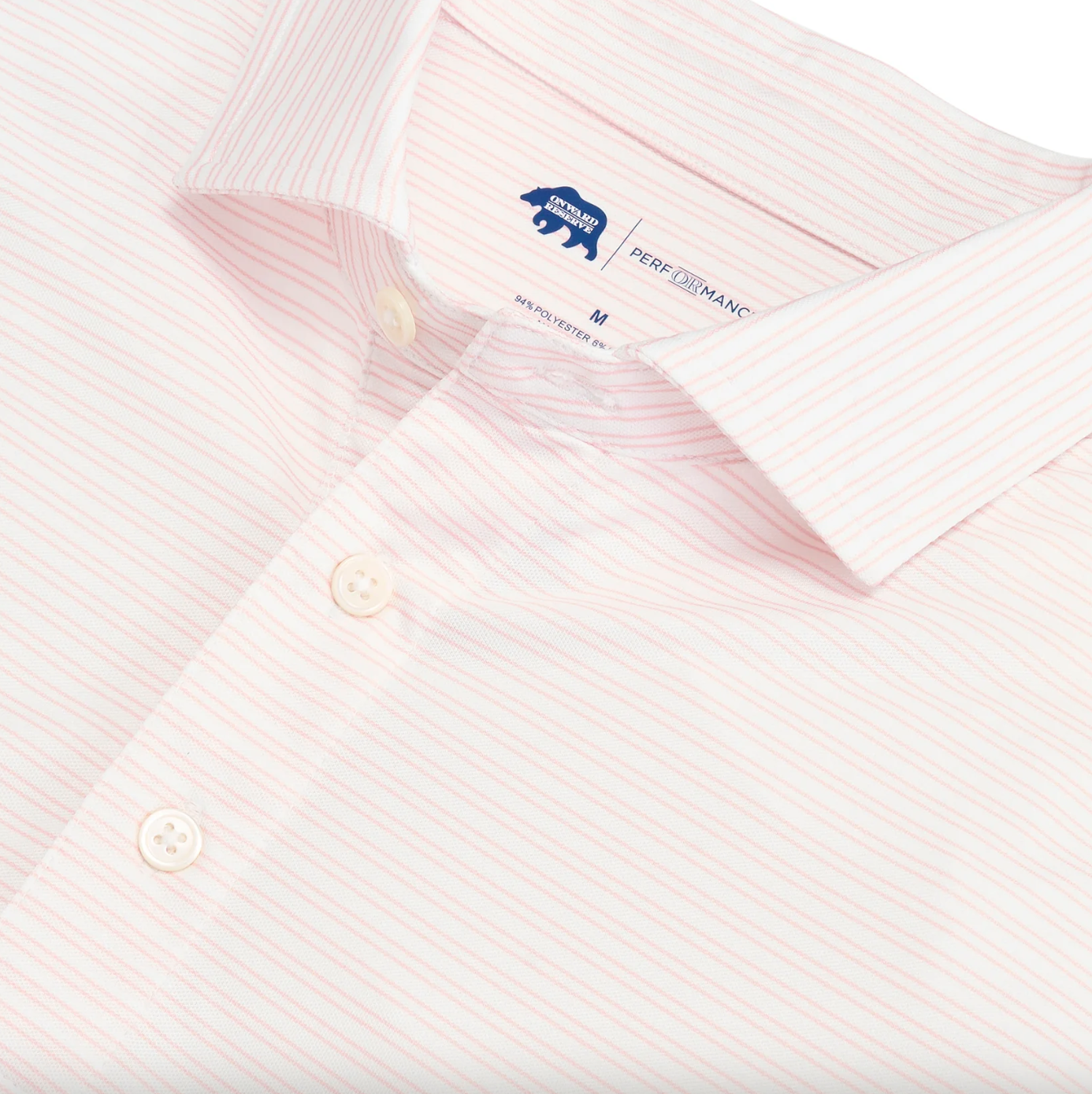 Pairing Stripe Pique Polo-Pink