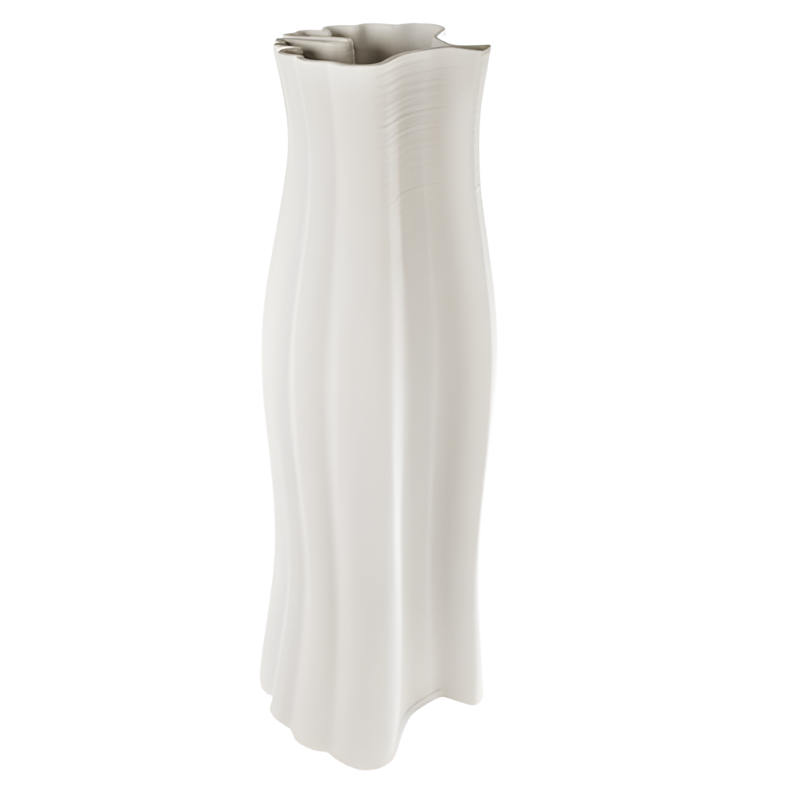 White Ceramic Gingko Vase- Small (3 Sizes)