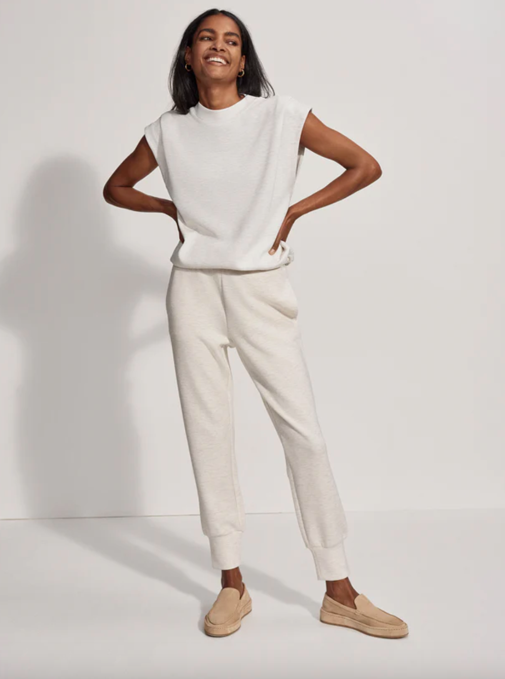 Slim Cuff Pant 25"-Ivory