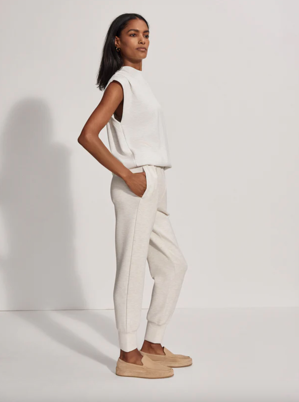 Slim Cuff Pant 25"-Ivory