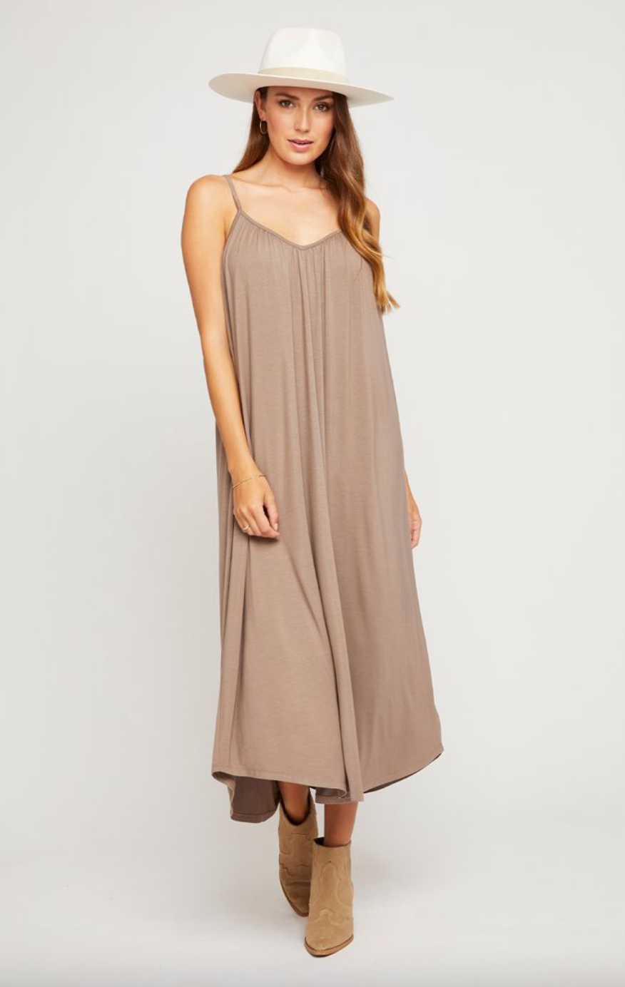 Dayton Dress-Taupe
