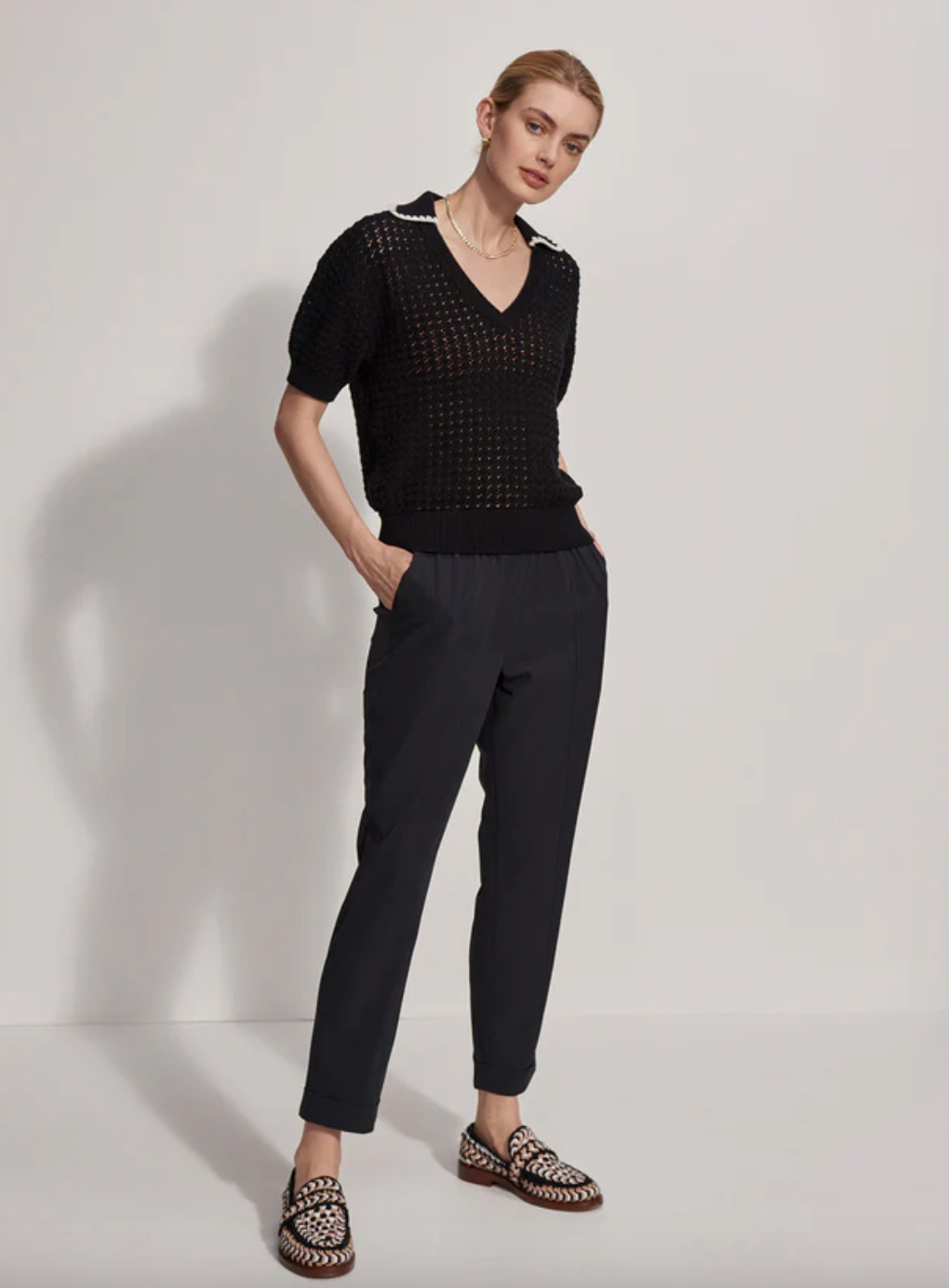 Monte Knit Polo-Black