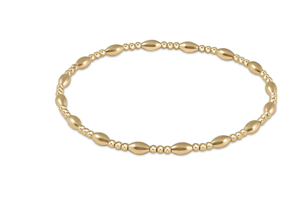 Harmony Sincerity Pattern 2mm Bead Bracelet- Gold