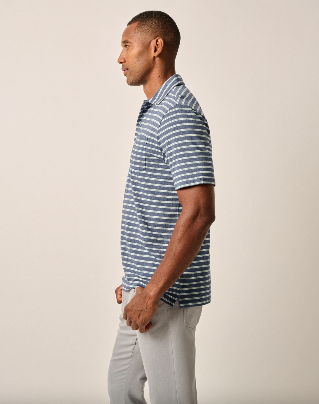 Matthis Stripe Polo-Ocean