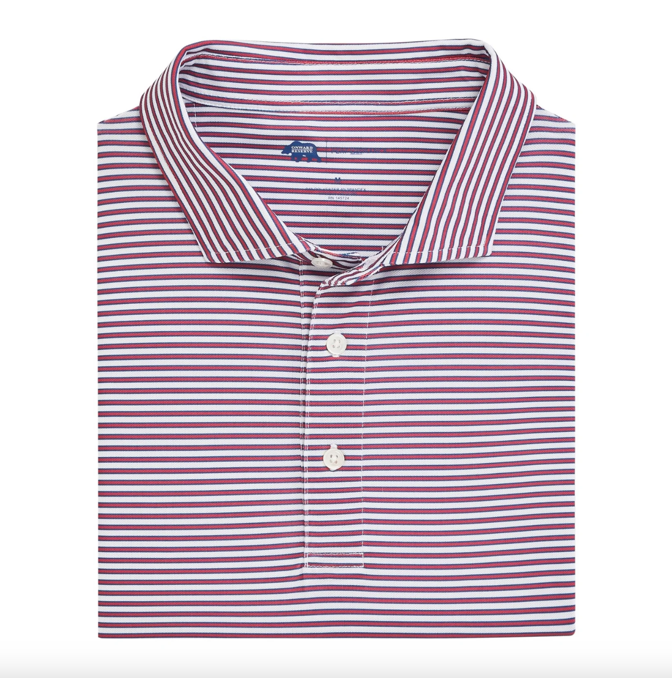 Guide Stripe Polo-Red