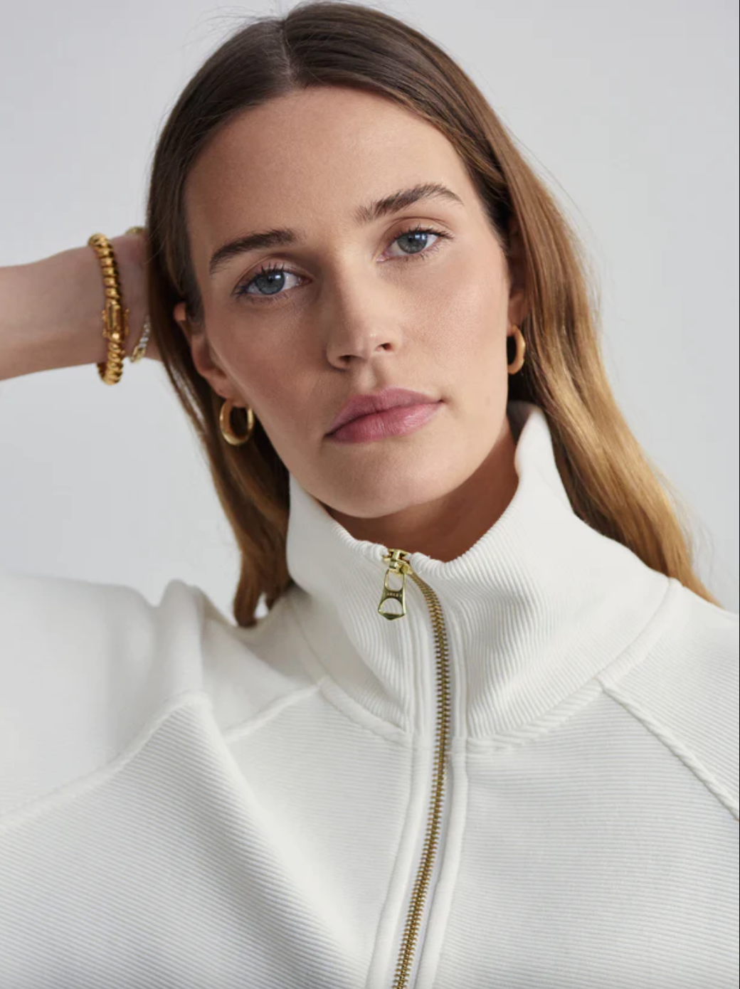 Milano Half Zip-Ivory