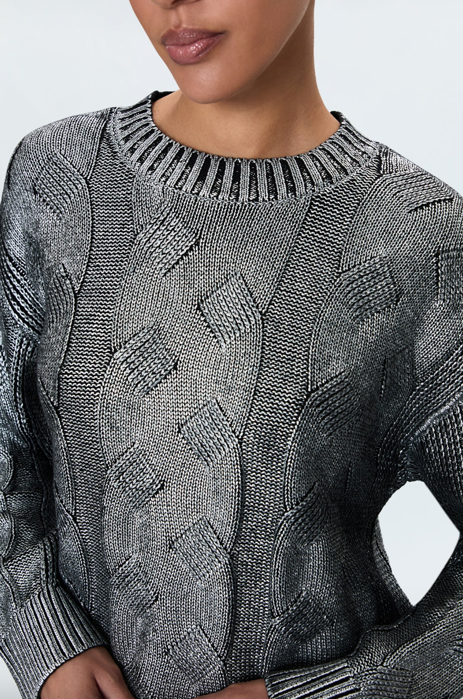 Everly Sweater-Silver
