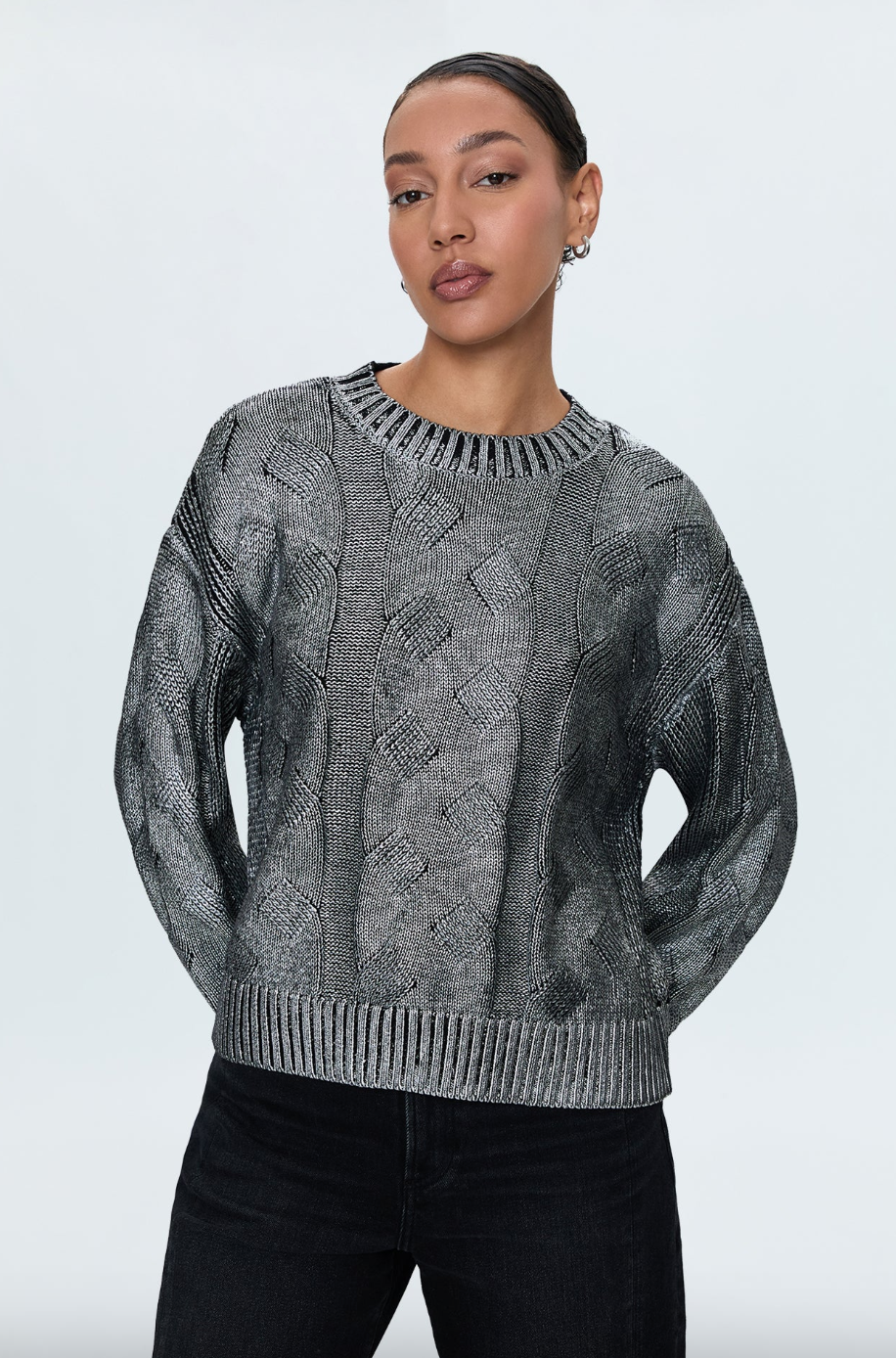 Everly Sweater-Silver