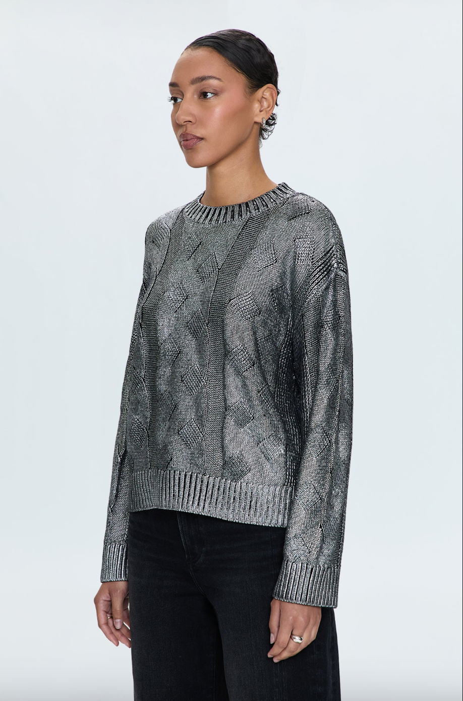 Everly Sweater-Silver