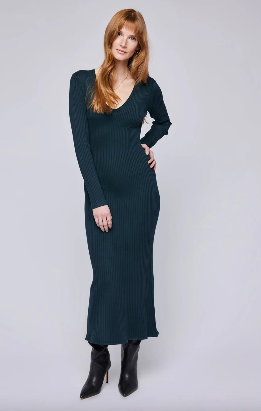Blakely Dress-Hunter Green