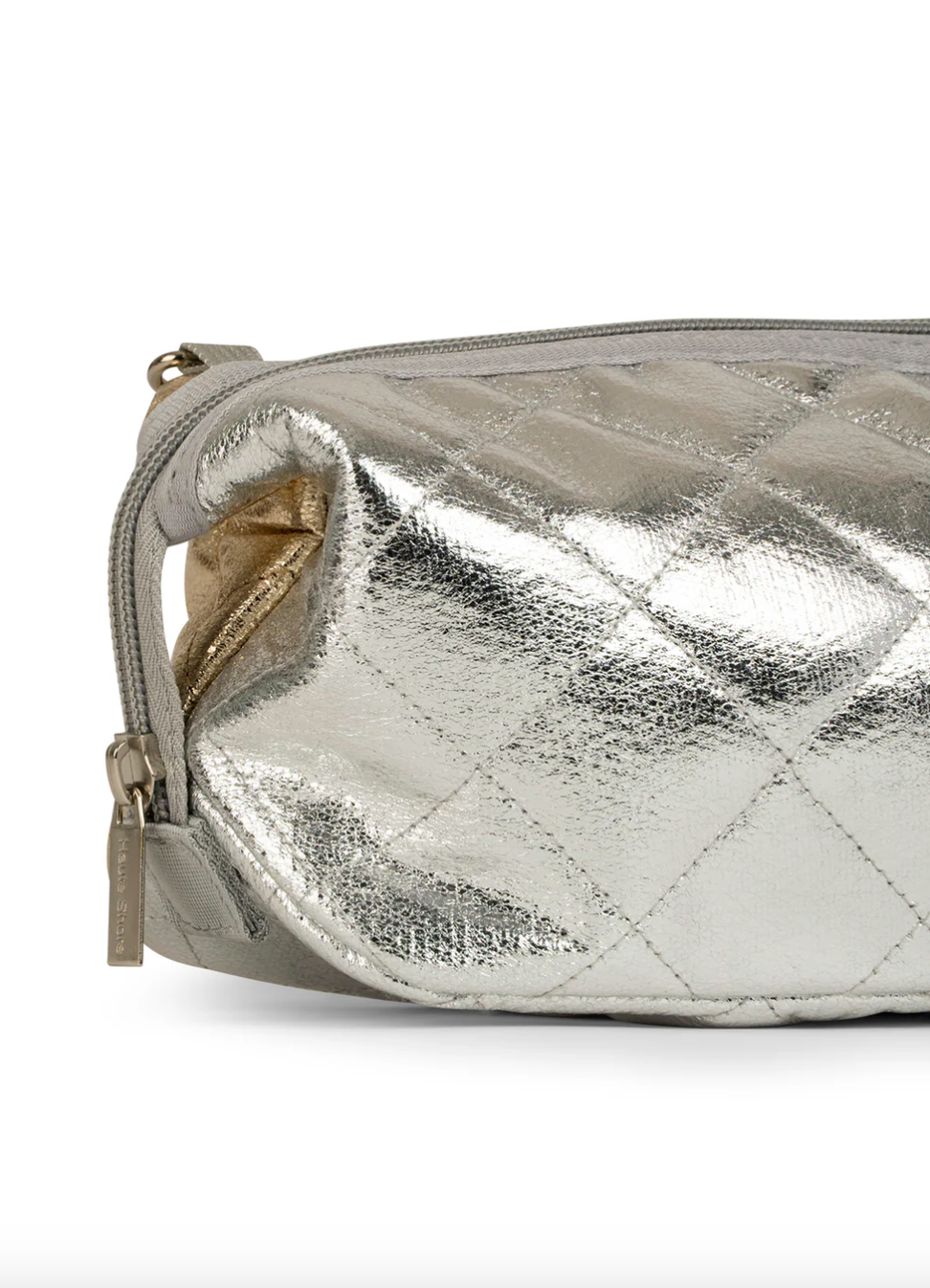 Erin Makeup Case-Gold/Silver