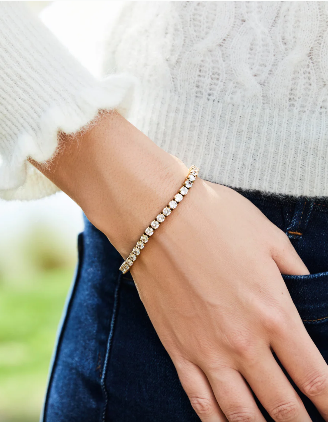 Sunrise Tennis Bracelet-Gold