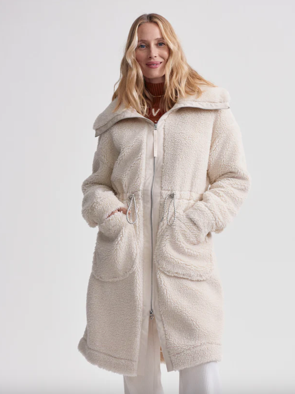Logan Sherpa Coat-Sandshell