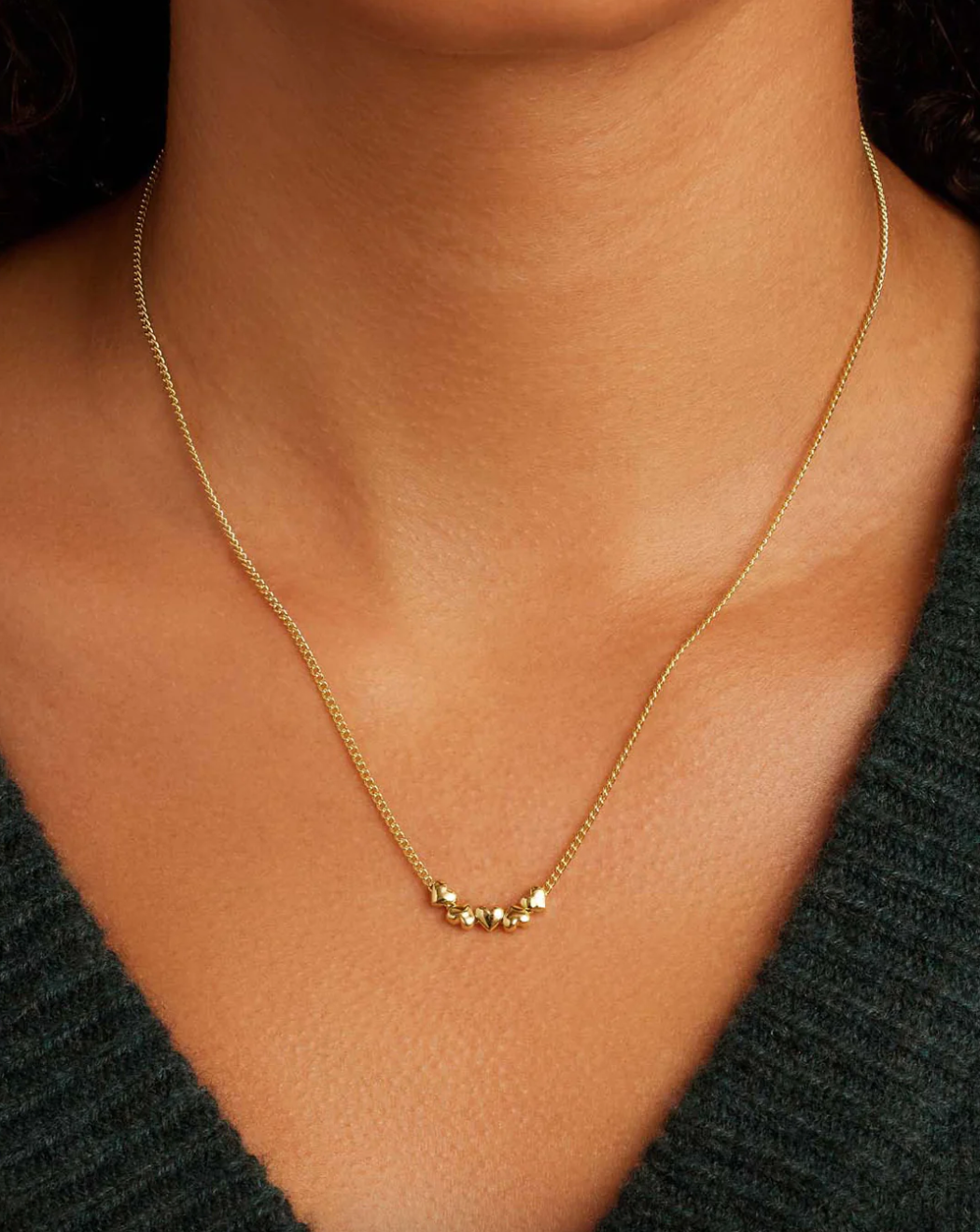 Lou Heart Necklace-Gold