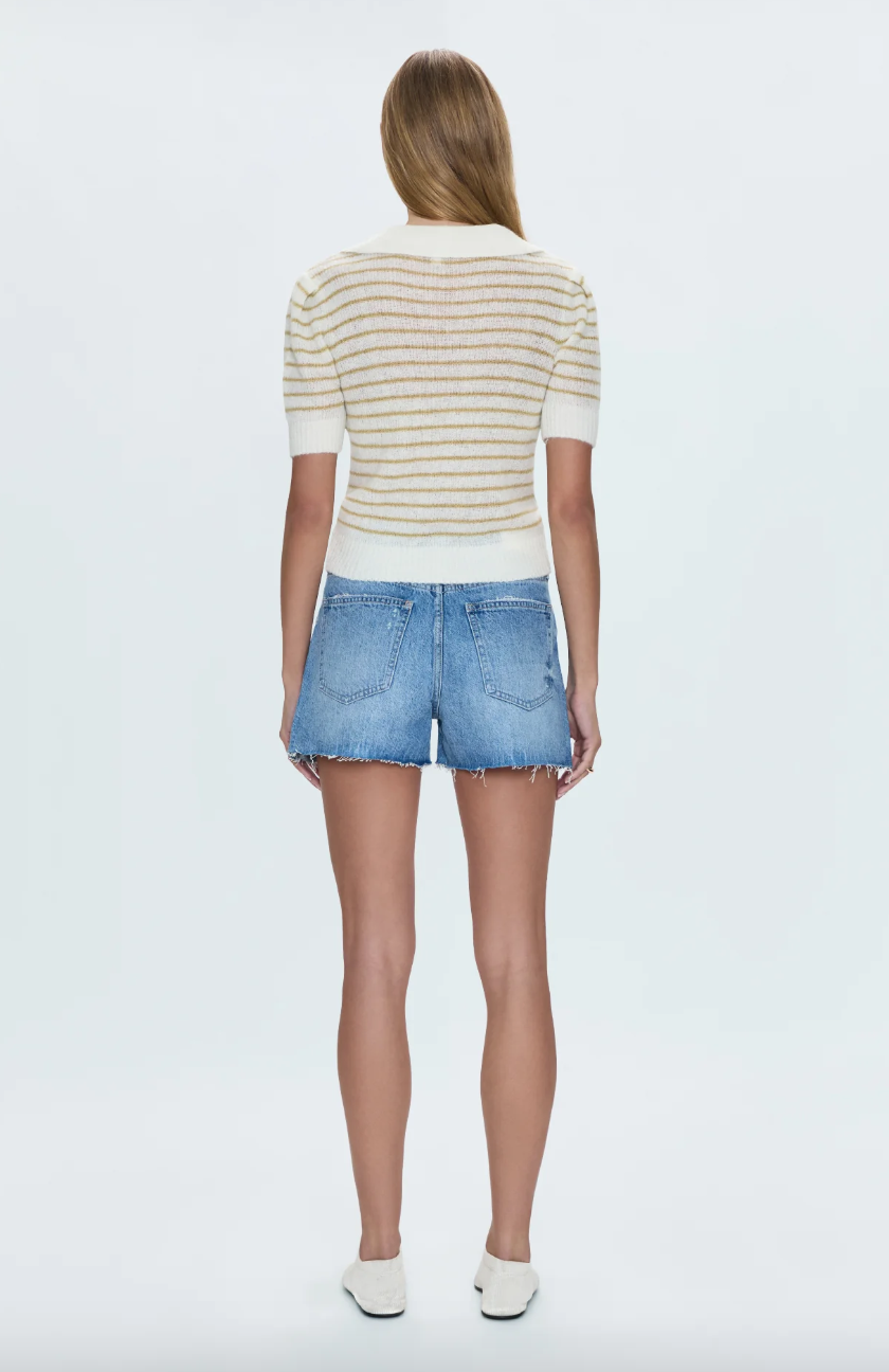 Billie Pleat Sleeve Top-Pistachio