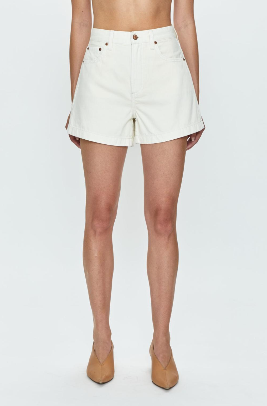 Saige Short-Polished White