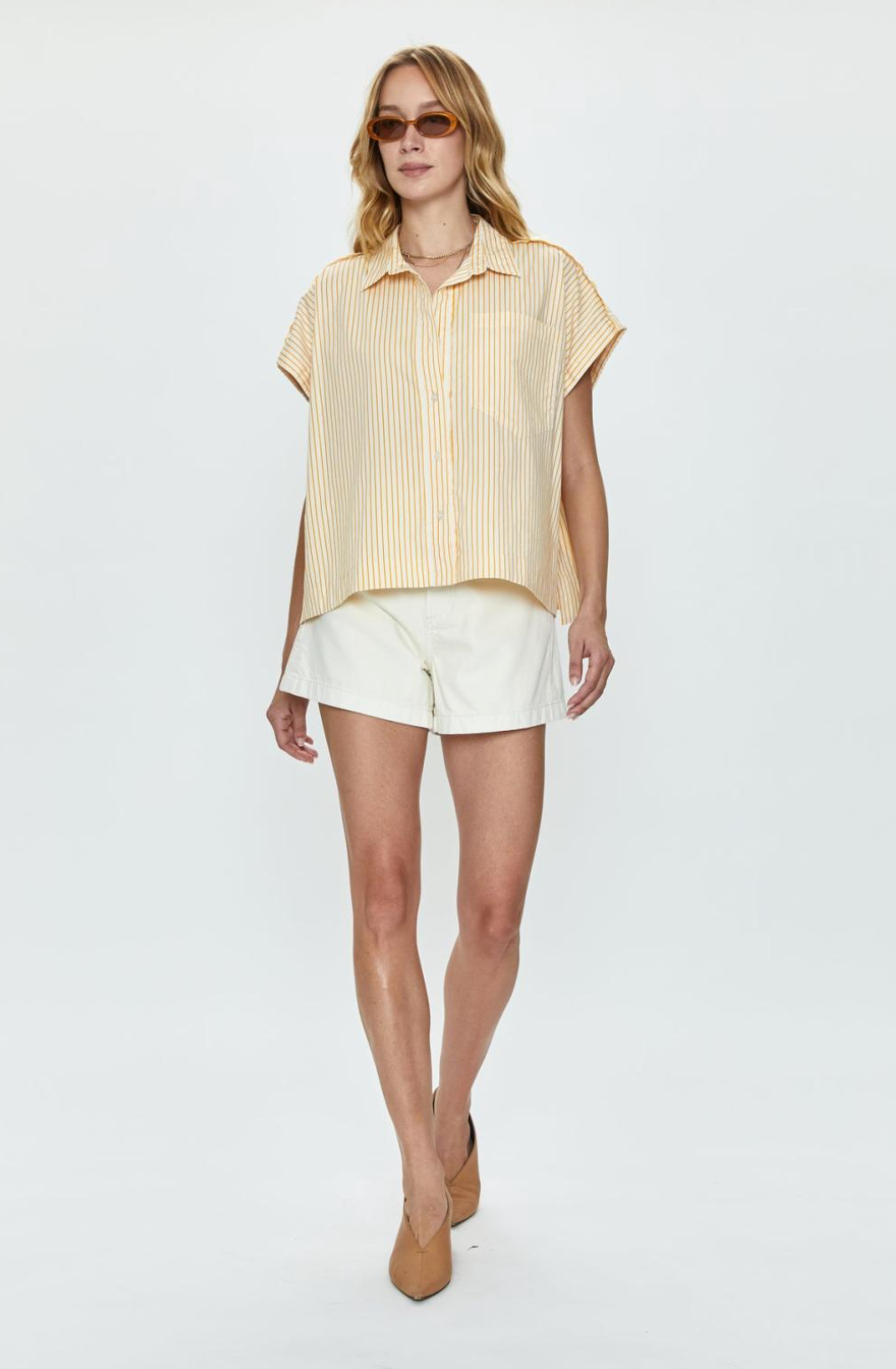Saige Short-Polished White