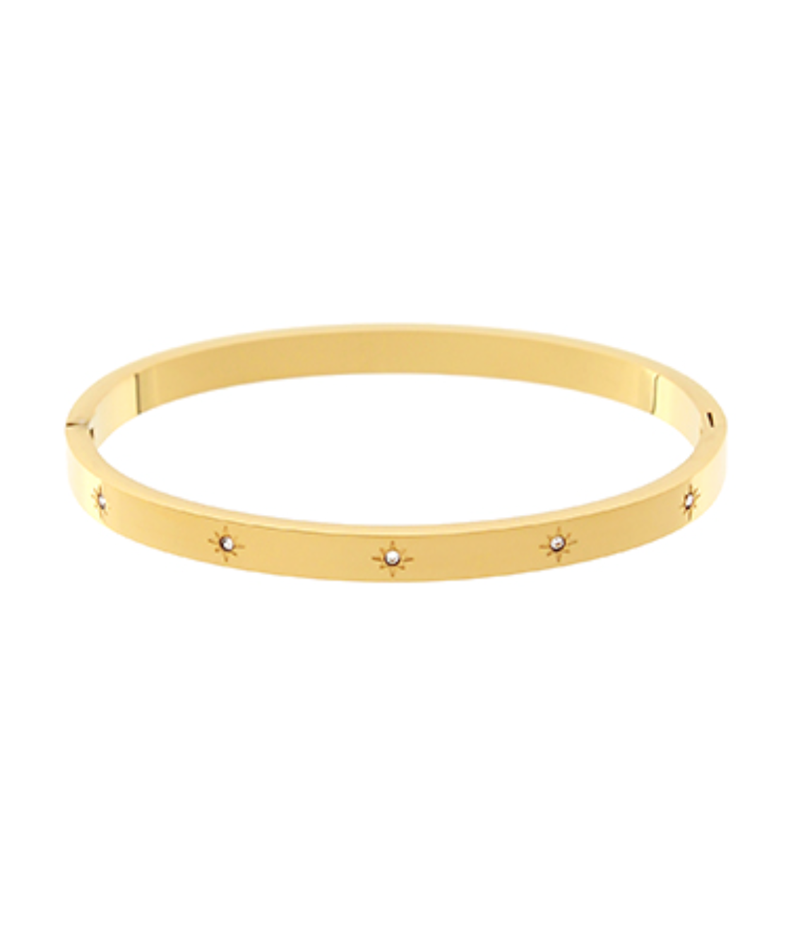 Pave Crystal Station Bracelet-Gold