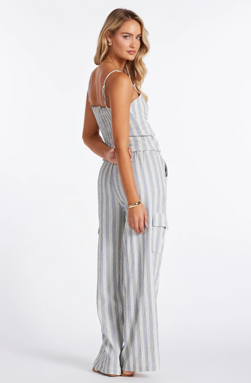 Coastal Crop Top-Blue