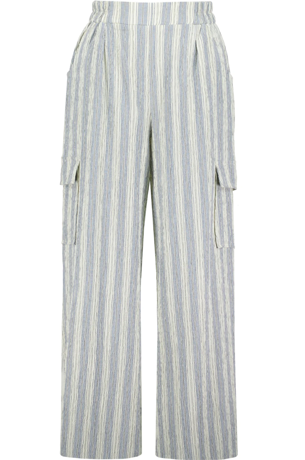 Coastal Stripe Cargo Pant-Blue