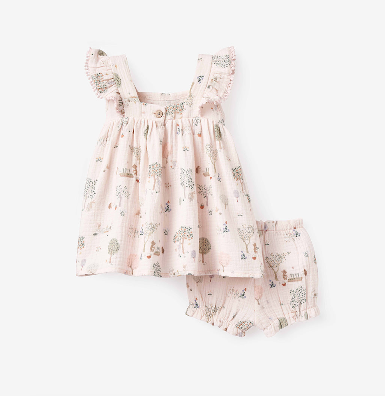 Garden Picnic Dress w/ Bloomer-Pink