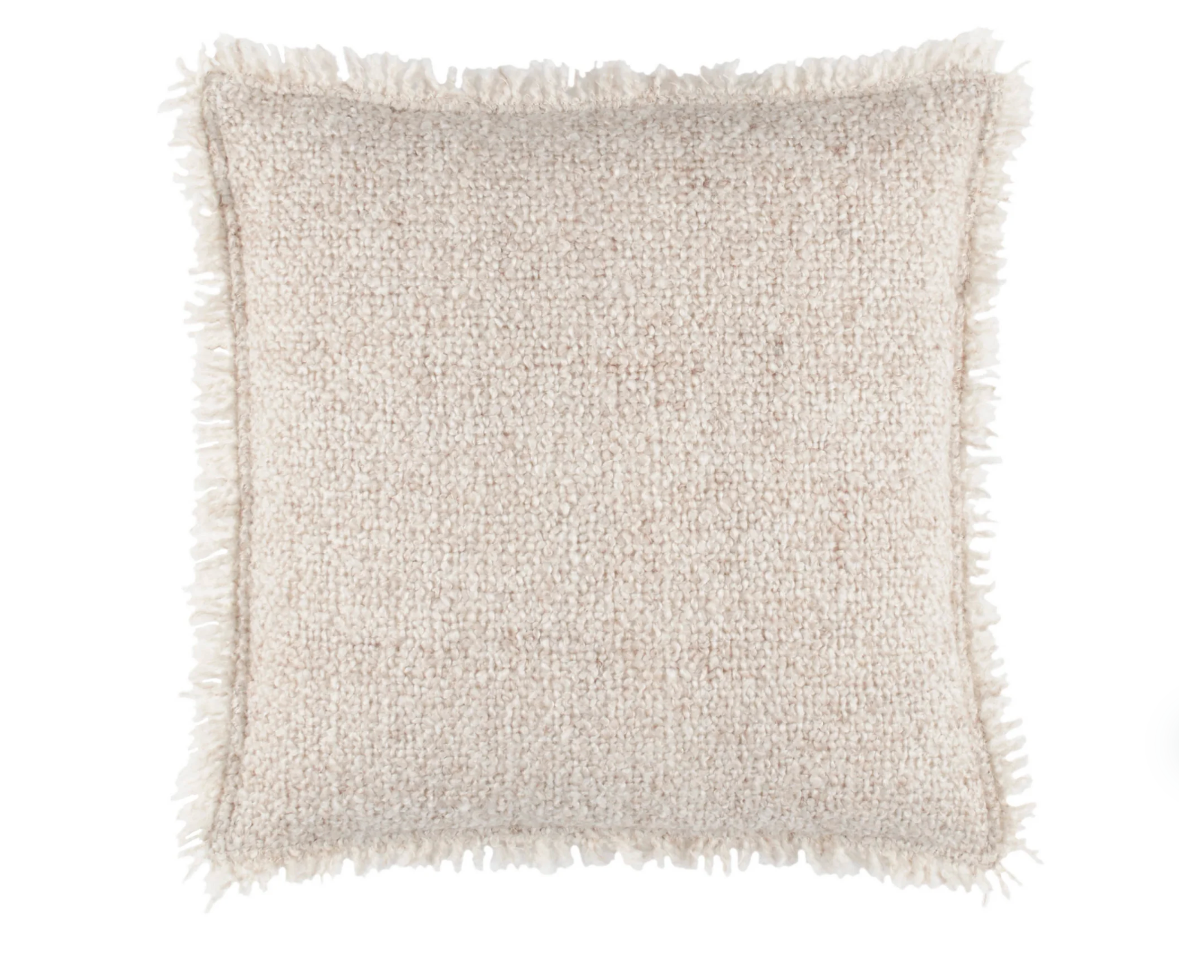20x20 Boucle Indoor/Outdoor Pillow-Natural