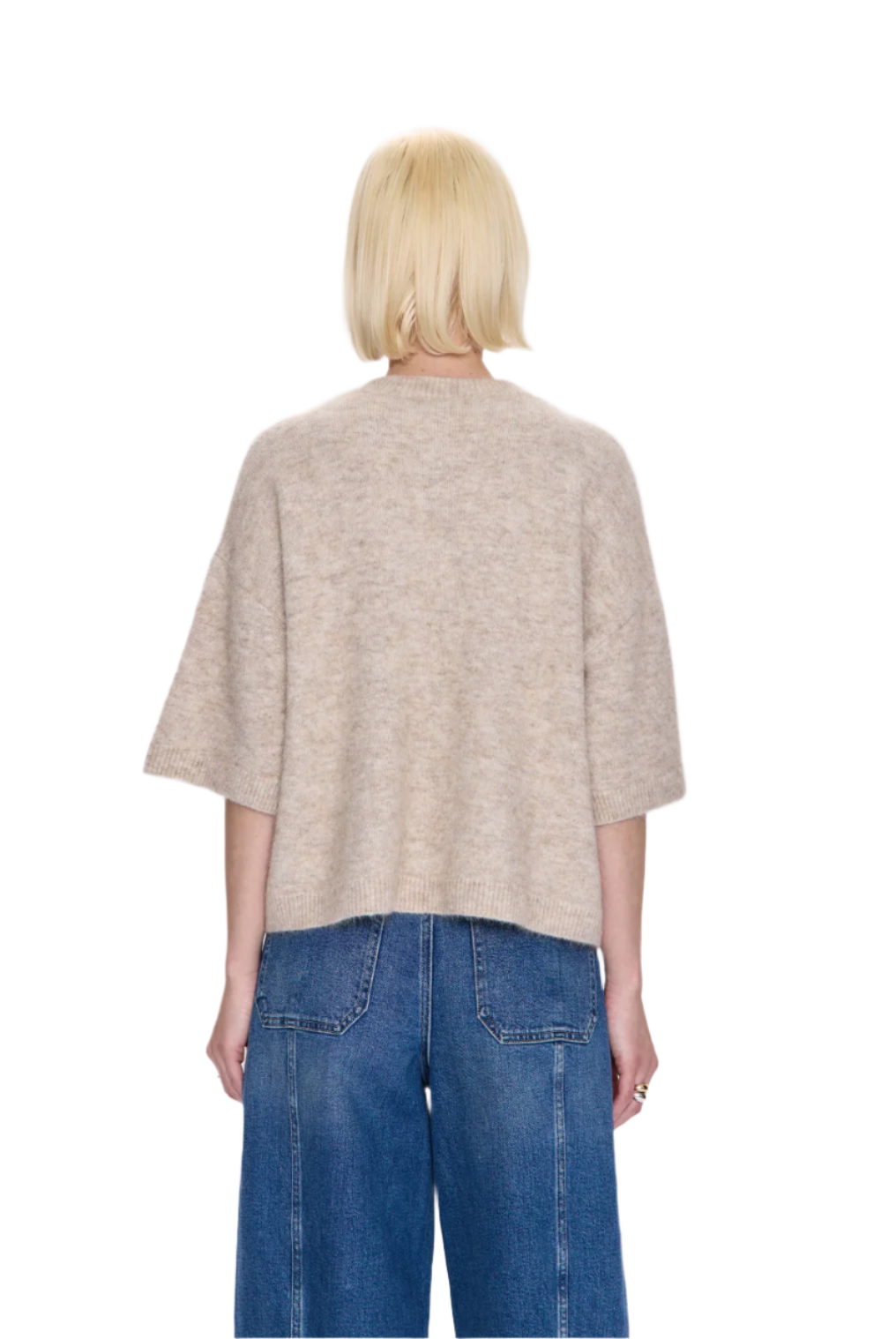 Shiloh Short Sleeve Sweater-Oatmeal
