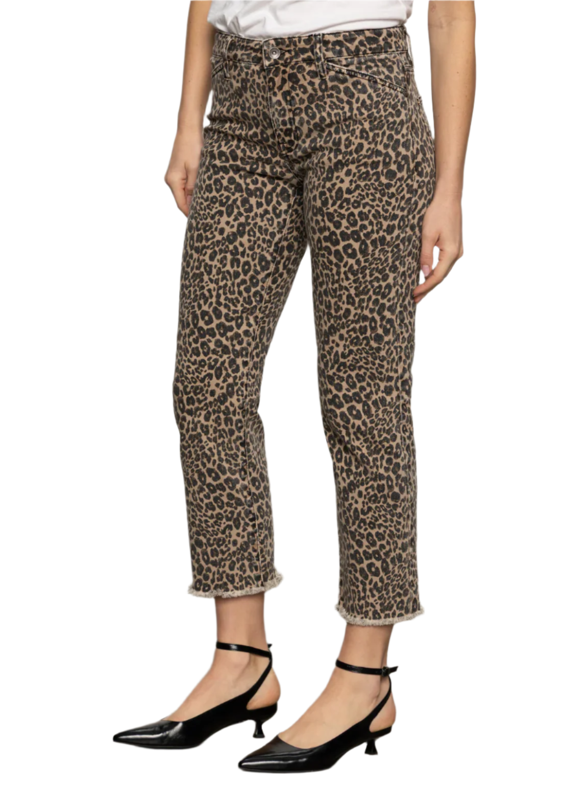 Cadence Straight Crop-Leopard