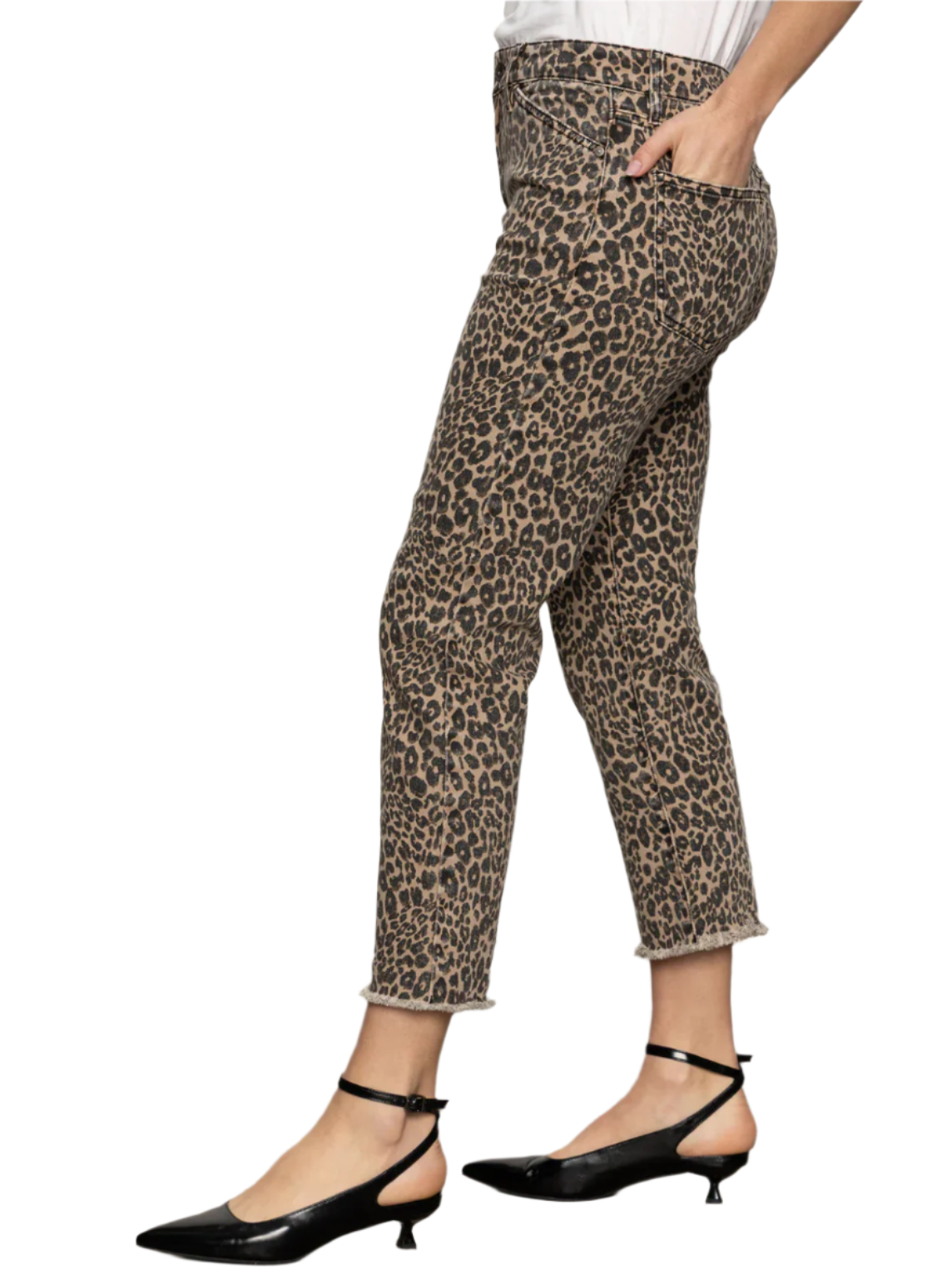 Cadence Straight Crop-Leopard