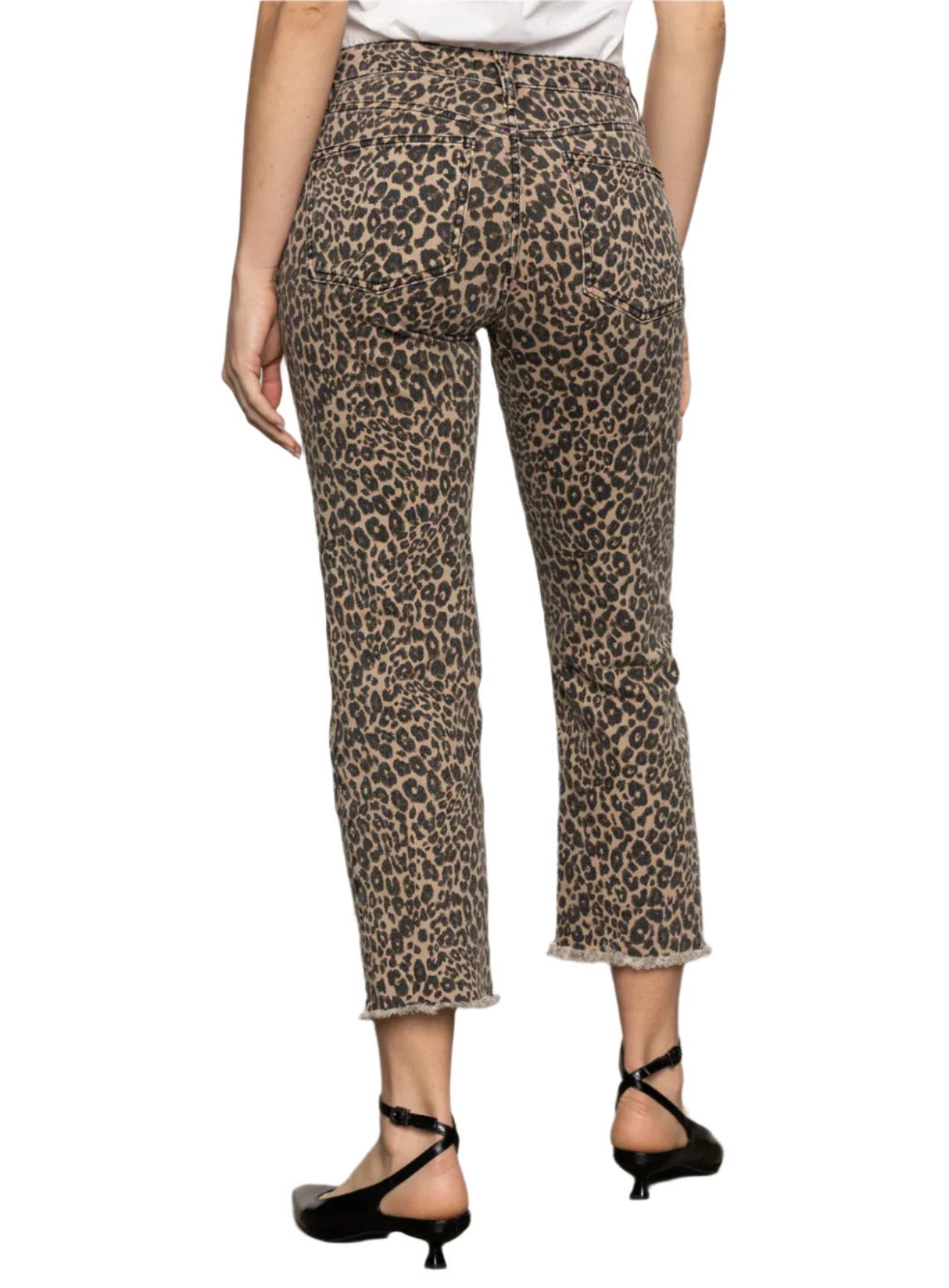 Cadence Straight Crop-Leopard