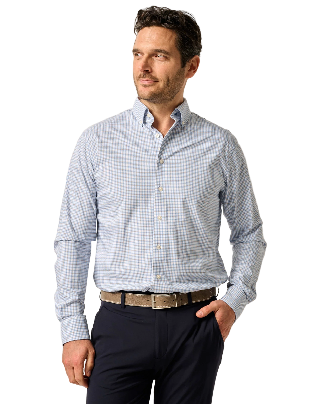 Koby Button Down-Light Blue