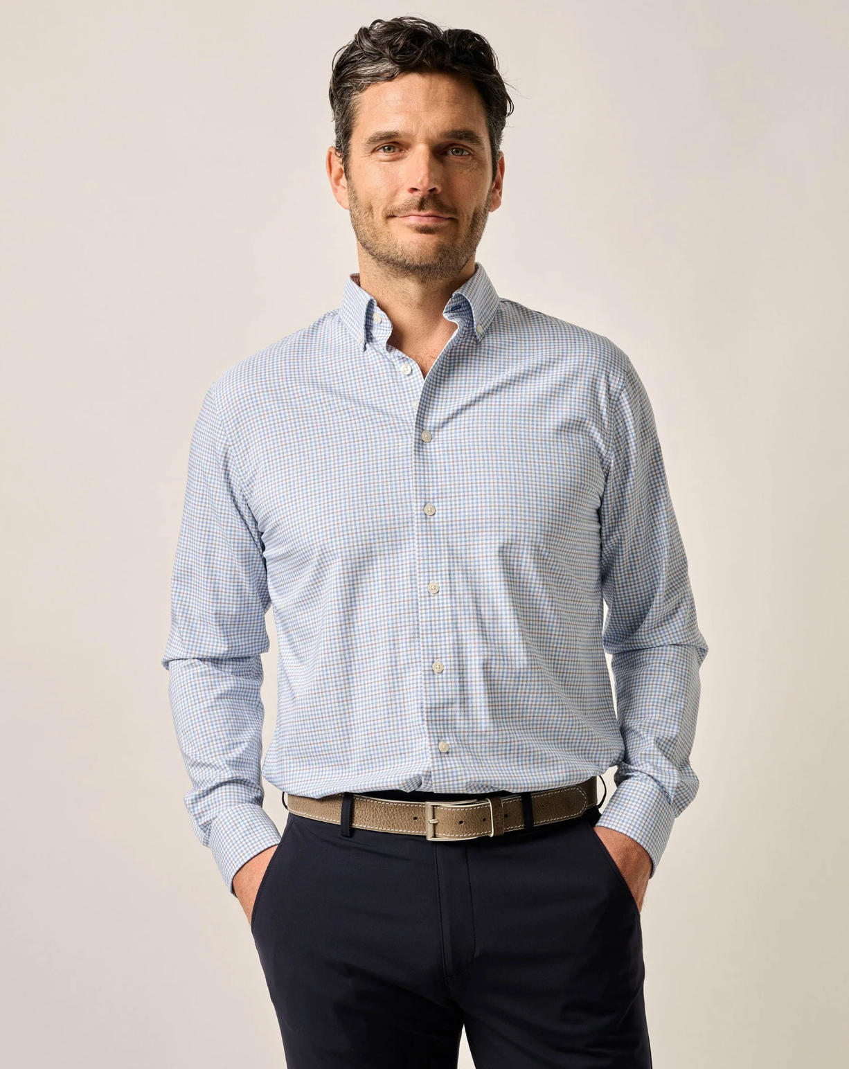 Koby Button Down-Light Blue