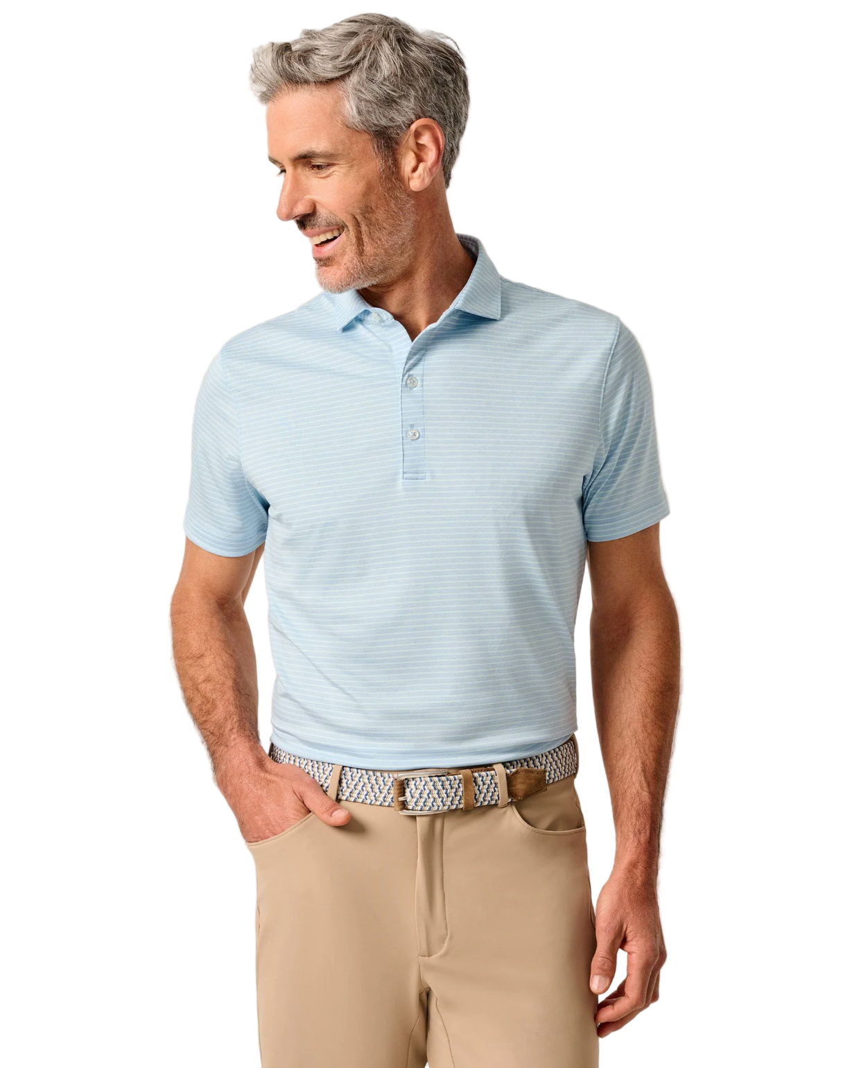 Michael Stripe Polo-Kona